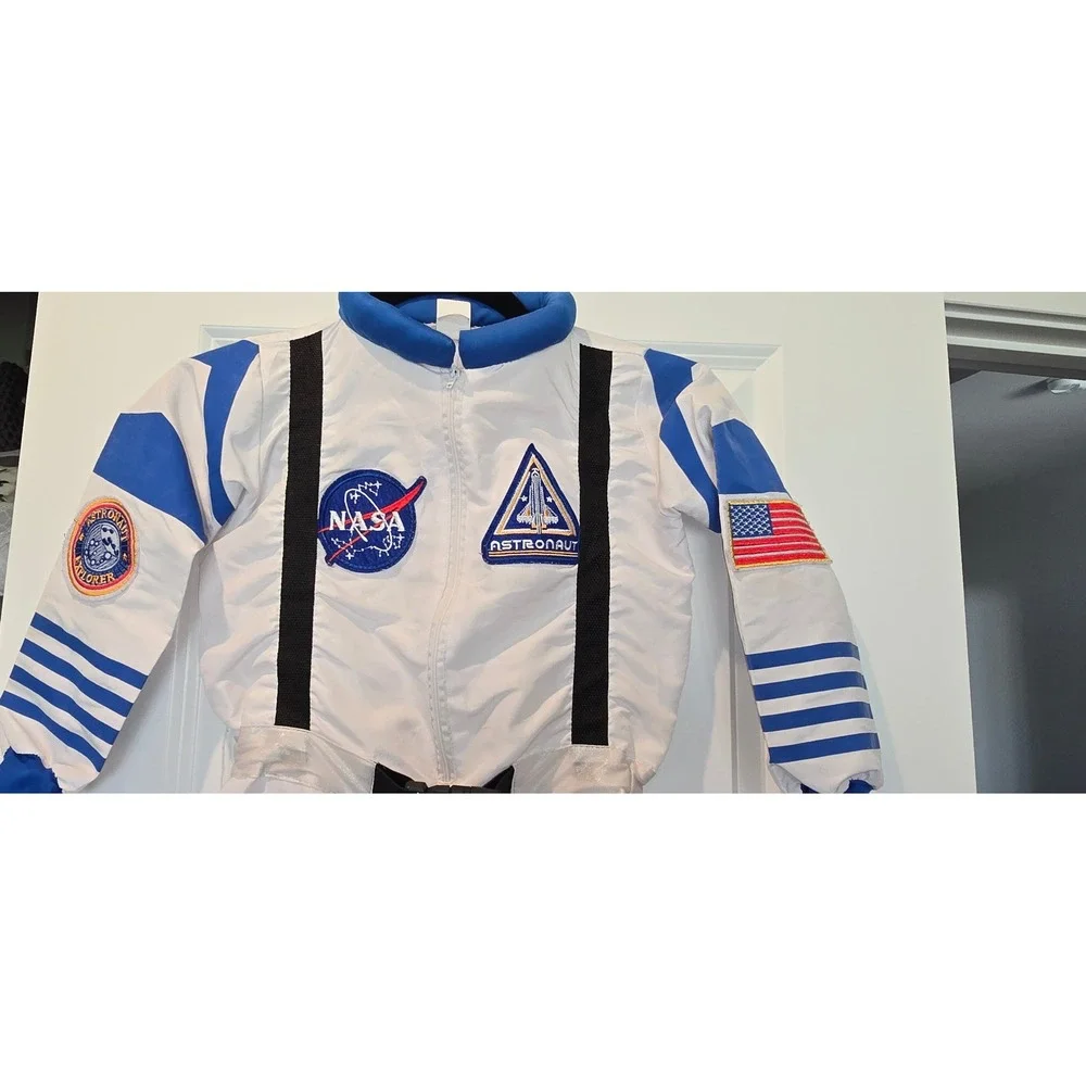 Spooktacular Creations‎ NASA Astronaut Flight Suit Costume Boys White Blue Small